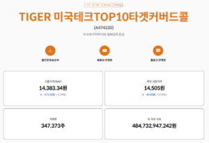 TIGER 미국테크TOP10타겟커버드콜 : 소개 투자 포인트 운용성과 배당 구조 구성종목 등