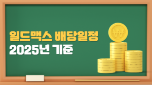 일드맥스 배당일정