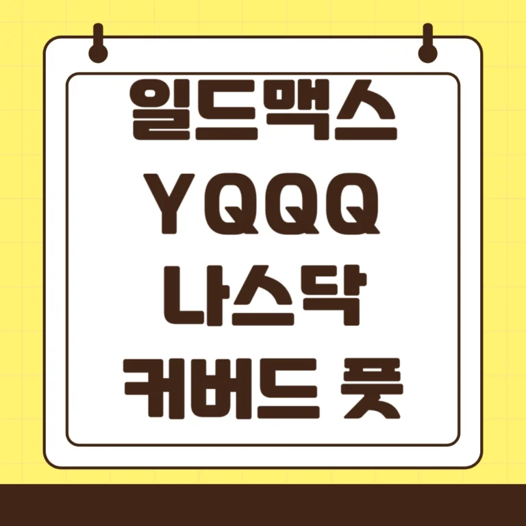 일드맥스 YQQQ ETF 나스닥 커버드 풋