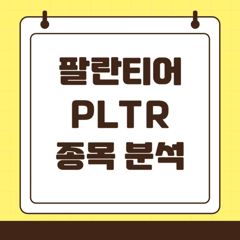 팔란티어 PLTR 종목 분석