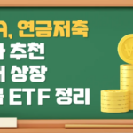 ISA 연금저축 투자 국내 상장 미국 ETF 추천