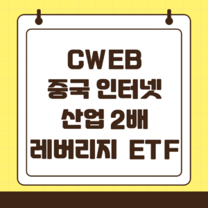 CWEB 중국 인터넷 산업 2배 레버리지 ETF
