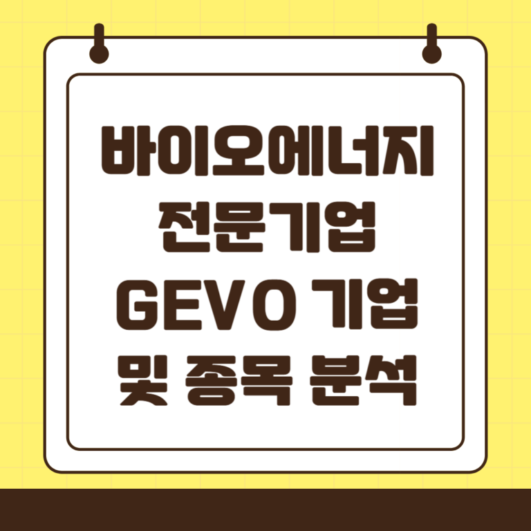 미국 주식 GEVO 종목 분석