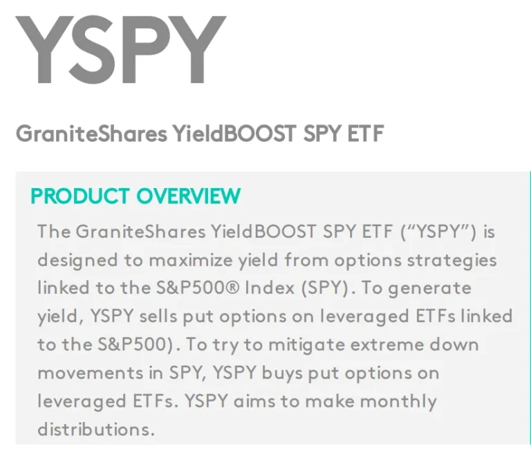 YSPY : S&P500 기반 고배당 옵션 전략 ETF